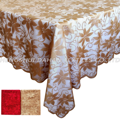 TP17~18 100% polyester table cloth-Red/Golden