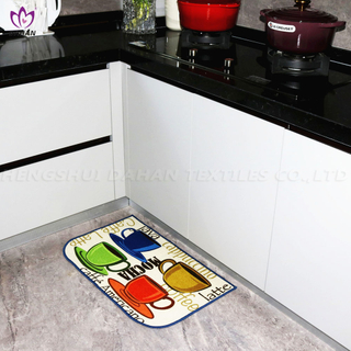 1782 Waterproof printed ground mat for kitchen.