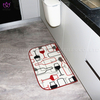 Waterproof printing ground mat for kitchen.