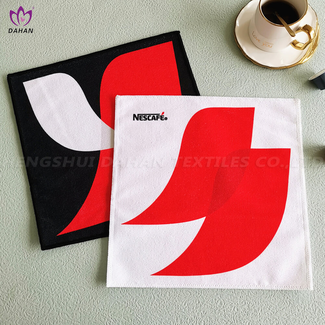 MC167 Microfiber towel with logo printing.