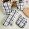 AGP217 Yarn-dyed tea towel+gloves+potholder,4 packs.