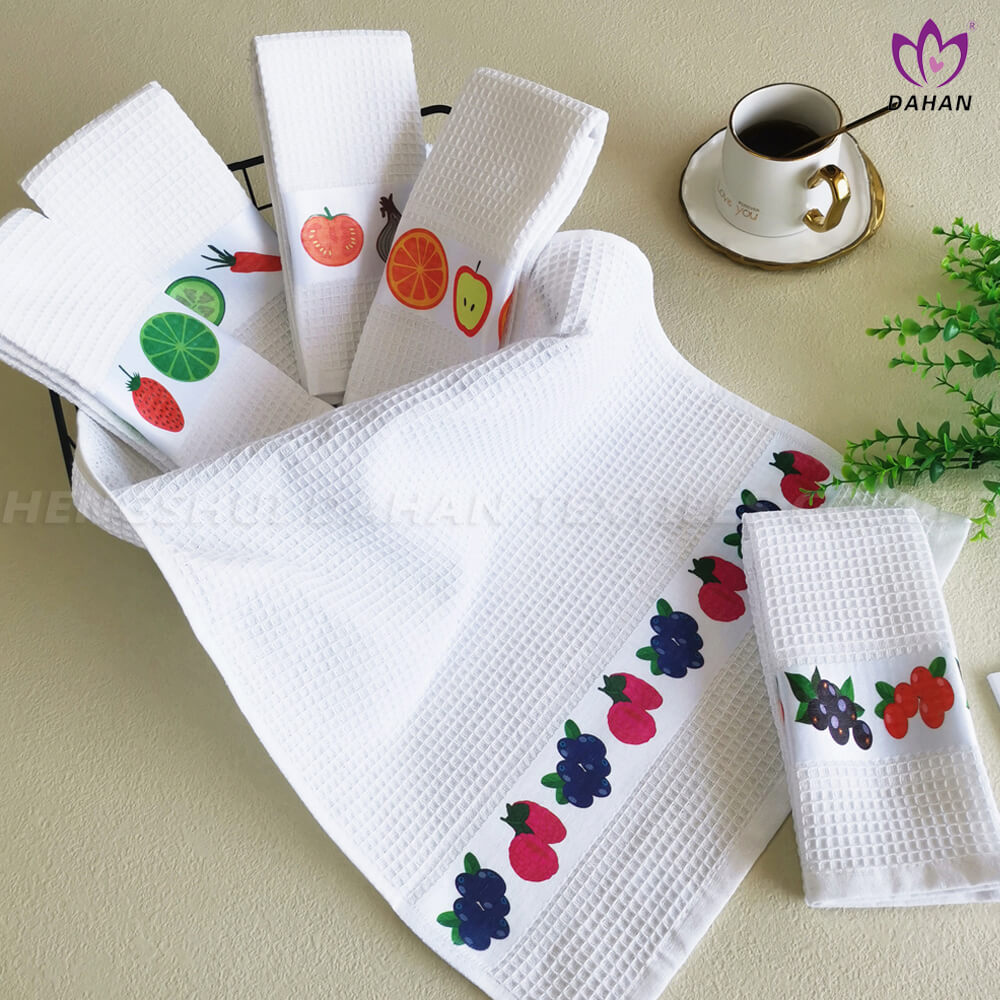 PR39 Small cotton printing tea towel.