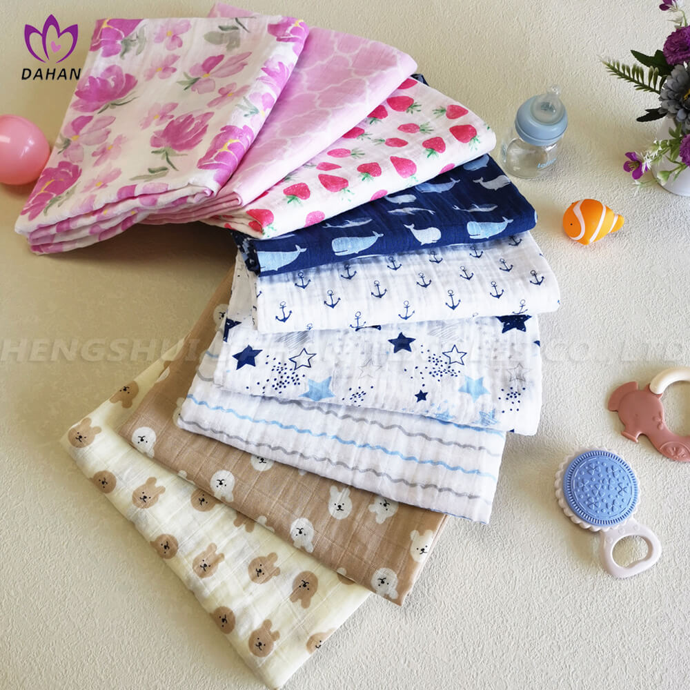 CT106 100%Cotton printing baby blanket.