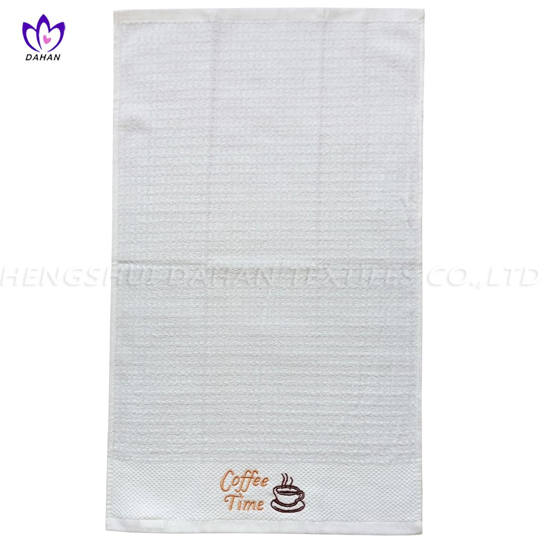 421VW 100%cotton walf checks embroidery towel.