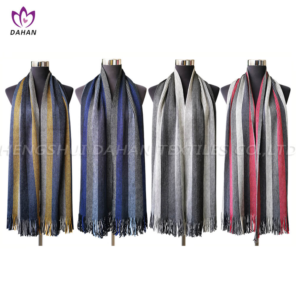 SC11 50% Wool 50% Acrylic scarf with tassels.