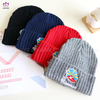 HA47 Knitting hat with embroidery.