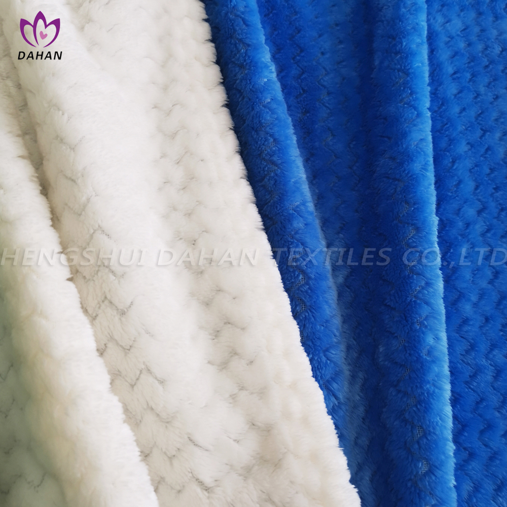100% Polyester water corrugated coral fleece blanket. 