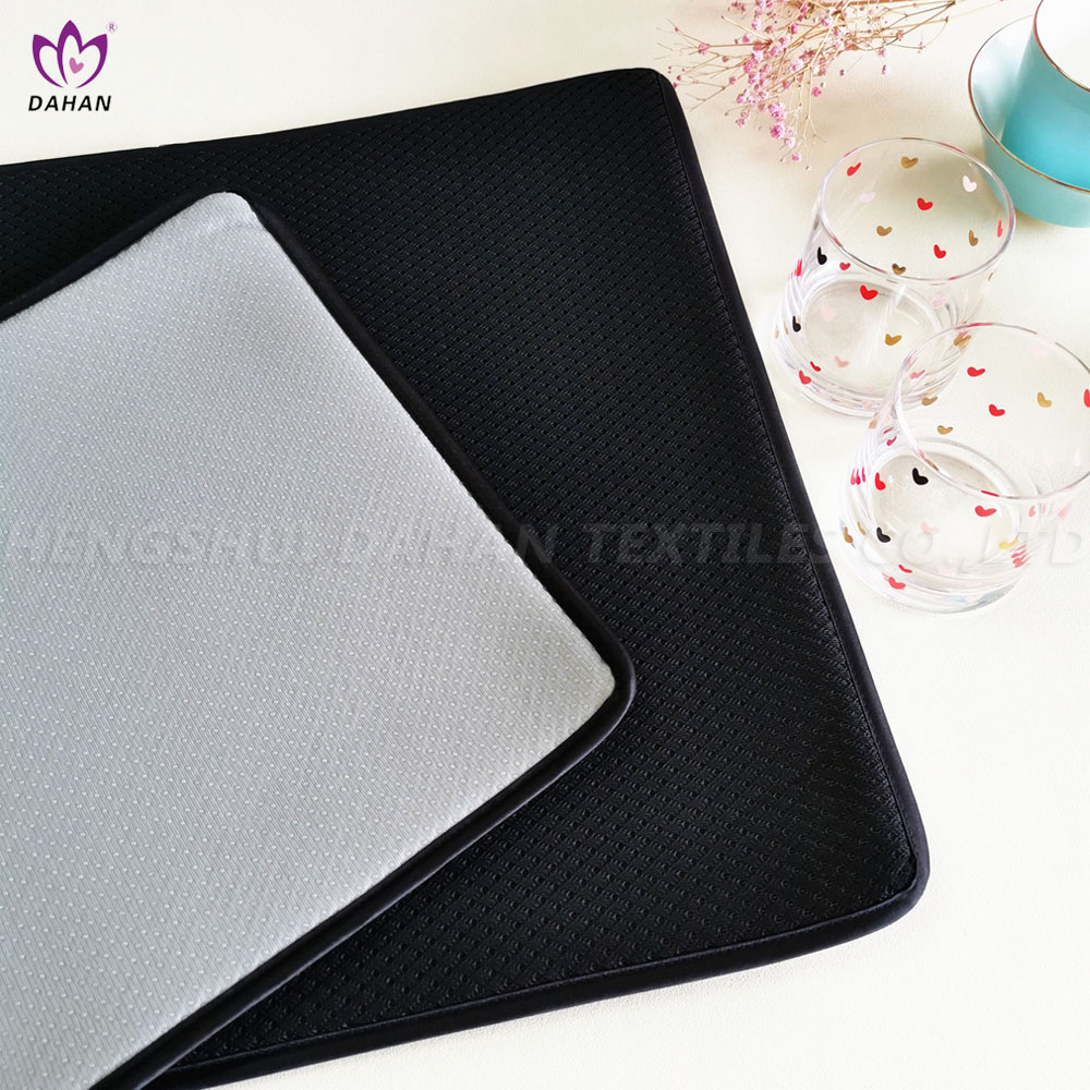  Black net cloth dish drying mat coffee mat.