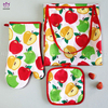Printing glove+potholder+apron set.3-Pack