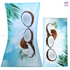 WX186 Microfiber printed double-sided plush beach towel.