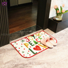 Christmas printing ground mat kitchen mat.