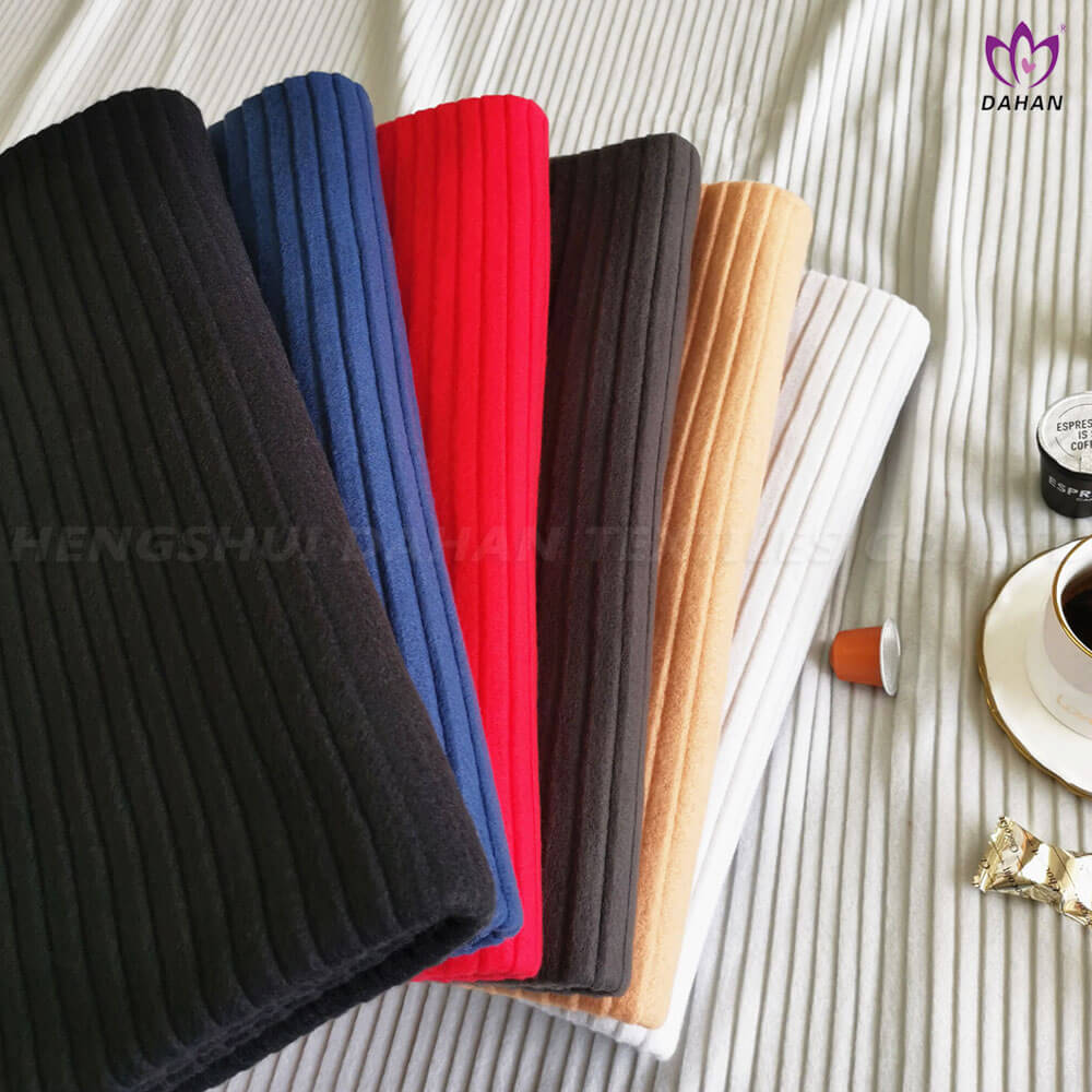 Solid color striped blankets.